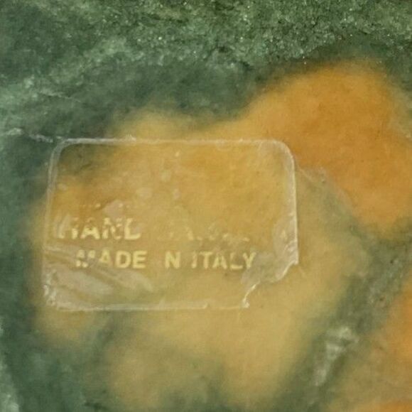 VTG Green Hand Carved Genuine Alabaster Jewelry Pill Hinged Trinket Box Italy - Picture 2 of 10